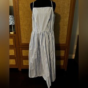 Free Assembly Women’s Blue and White Striped Dress. Size large.